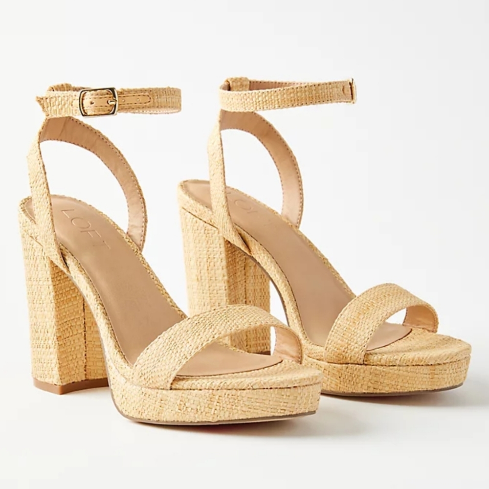 NWT! Loft Block Heel Sandals